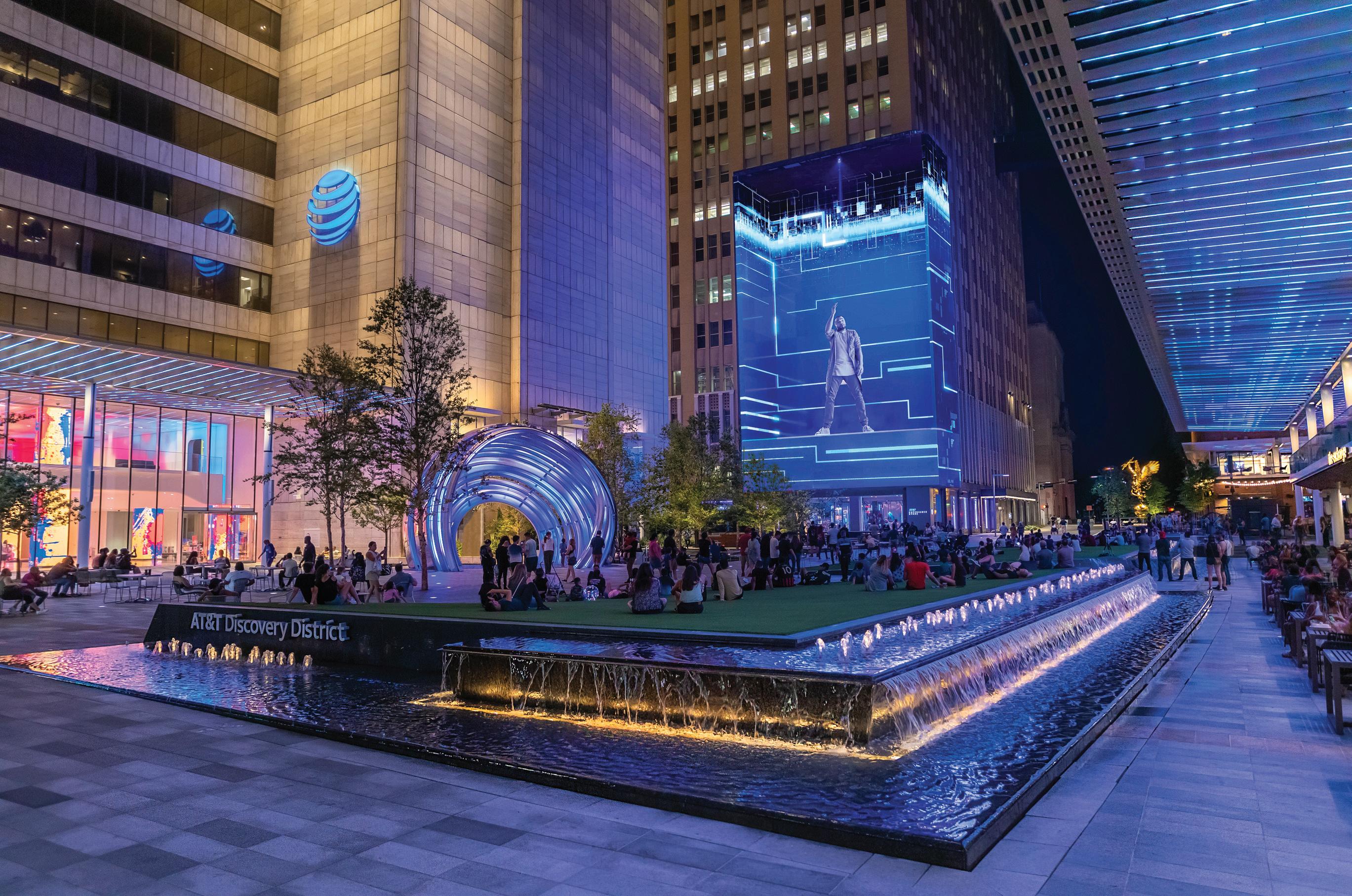 AT&T Discovery District — public-scale media, downtown Dallas
